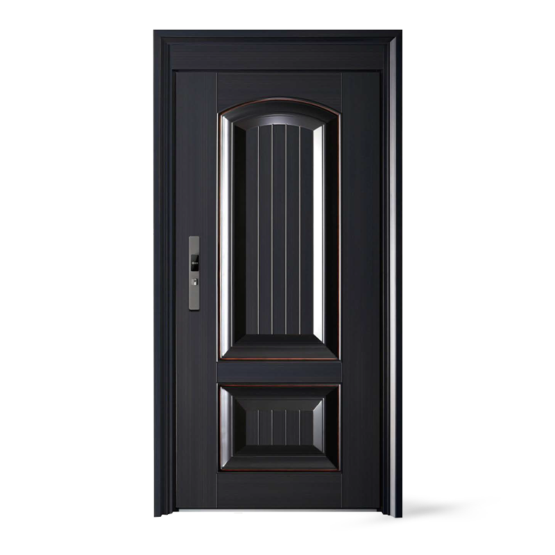 Puerta de seguridad de acero metálico de una sola hoja para hogar