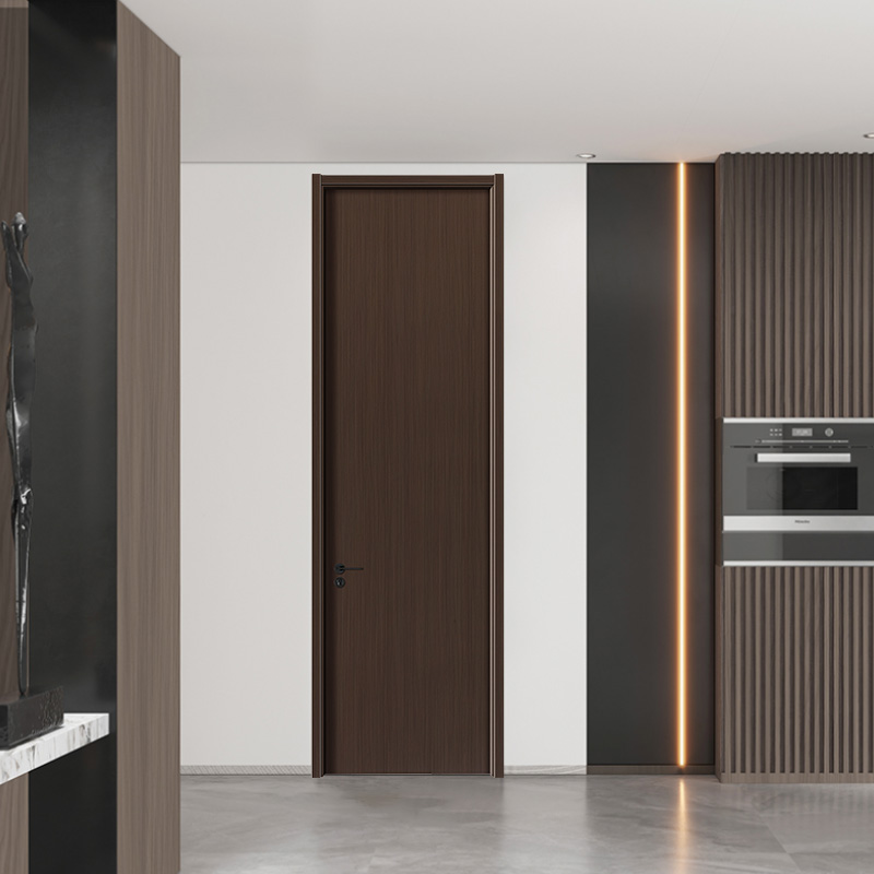 Puerta de swing interior de madera PVC